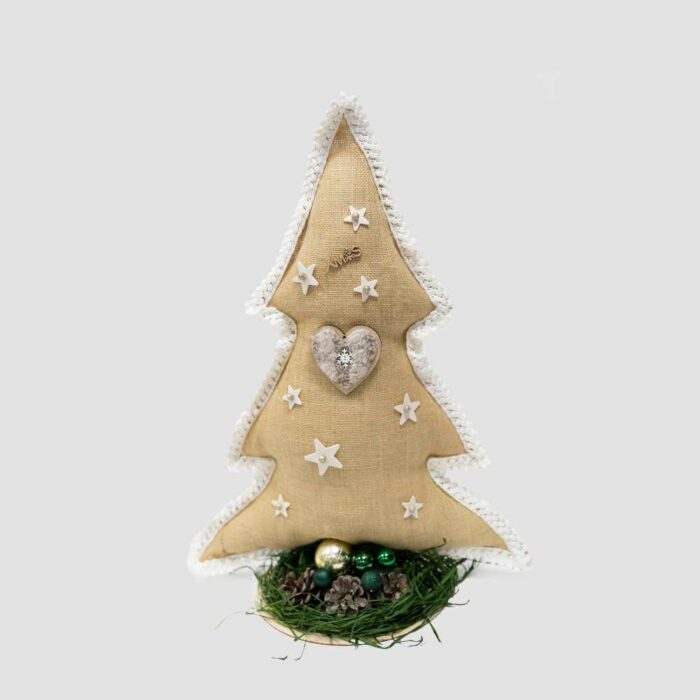 Árbol Navidad Carmen dorado Monamur Árbol Navidad Carmen de Monamur en color dorado, decoración navideña artesanal ideal para regalar.