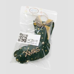 Moutete Navidad Concha de Monamur, pieza textil navideña en bolsa con diseño exclusivo y carácter solidario.
